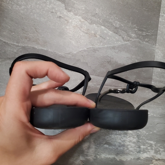 Ipanema Black & Silver Sandals. Women Size 10 US. Made In Brazil. - Picture 4 of 6